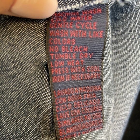 Vintage Ralph Ralph Lauren Blue Label Denim Dress Puff Shoulders Front Snaps 4 - Picture 15 of 16